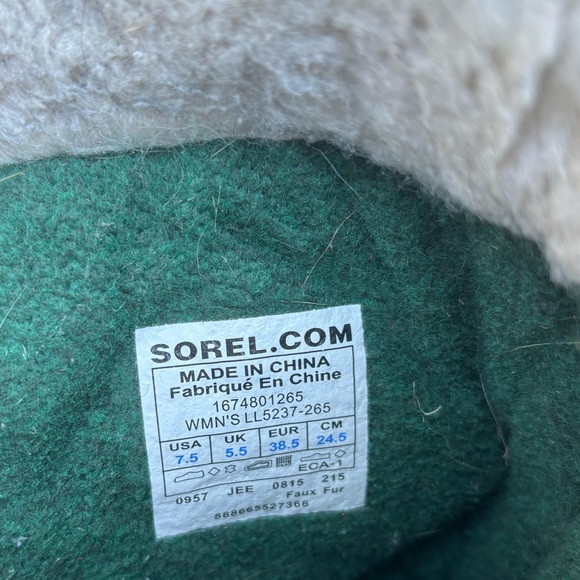 Sorel Caribou waterproof fleece trimmed  boots women size 7.5 (fits like size 8) - Picture 7 of 10